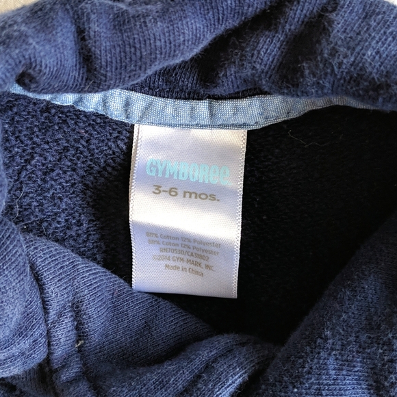 gymboree navy blue double breasted cardigan sweater jacket 6 months baby - Picture 2 of 6